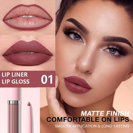 KissICON KissIcon Matte Lip Set Lipstick Lipliner - Waterproof