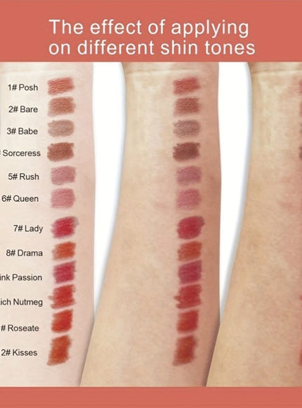 KissICON KissIcon Matte Nude Lipstick Pen Long Lasting Velvet