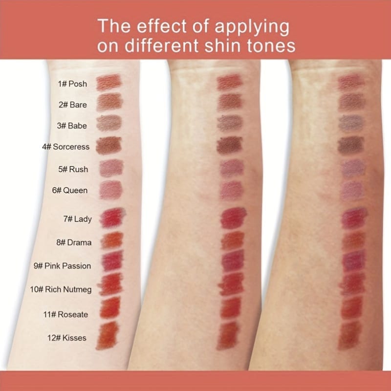 KissICON KissIcon Matte Nude Lipstick Pen Long Lasting Velvet