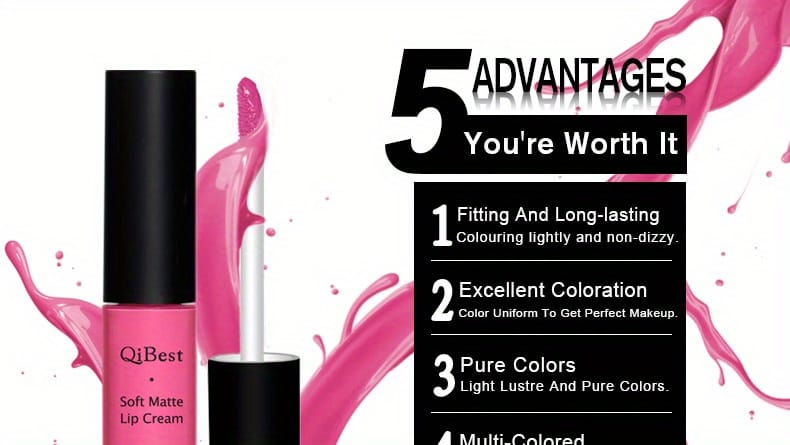 KissICON KissIcon Matte Velvet Lip Glaze Waterproof Lip Gloss