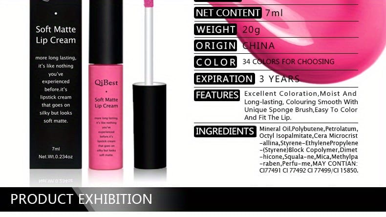 KissICON KissIcon Matte Velvet Lip Glaze Waterproof Lip Gloss