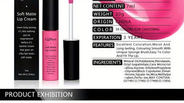 KissICON KissIcon Matte Velvet Lip Glaze Waterproof Lip Gloss