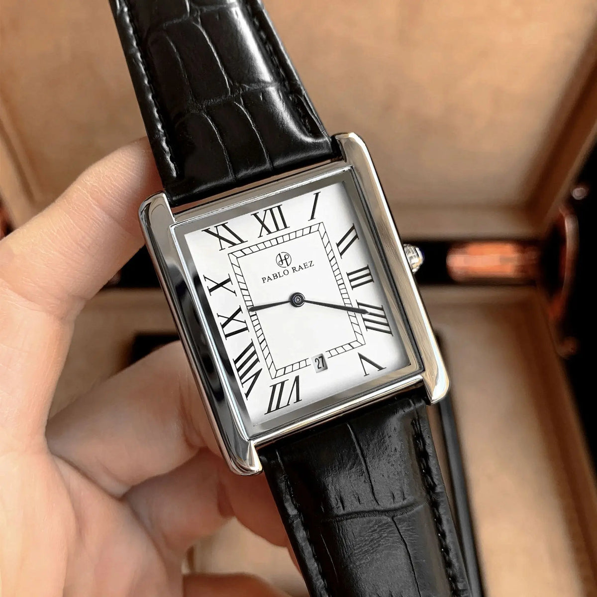 KissICON KissIcon Men Leather Watch Calendar Waterproof Gift Box
