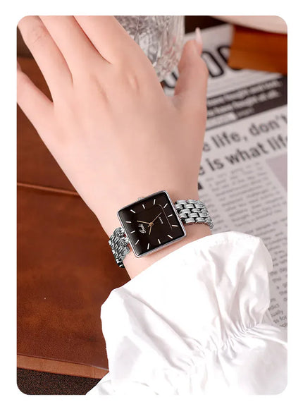 KissICON KissIcon Men Square Business Watch - Waterproof Stainless