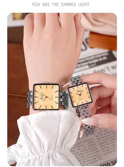 KissICON KissIcon Men Square Business Watch - Waterproof Stainless