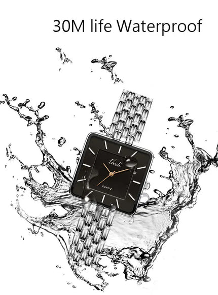 KissICON KissIcon Men Square Business Watch - Waterproof Stainless