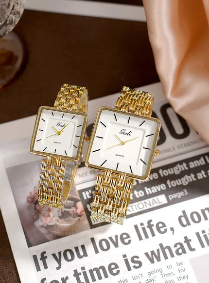 KissICON KissIcon Men Square Business Watch - Waterproof Stainless