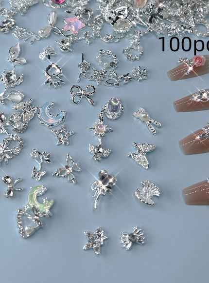 KissICON KissIcon Metal Nail Art Set 100pcs Mixed Flower