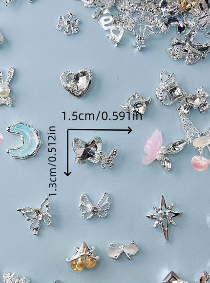 KissICON KissIcon Metal Nail Art Set 100pcs Mixed Flower