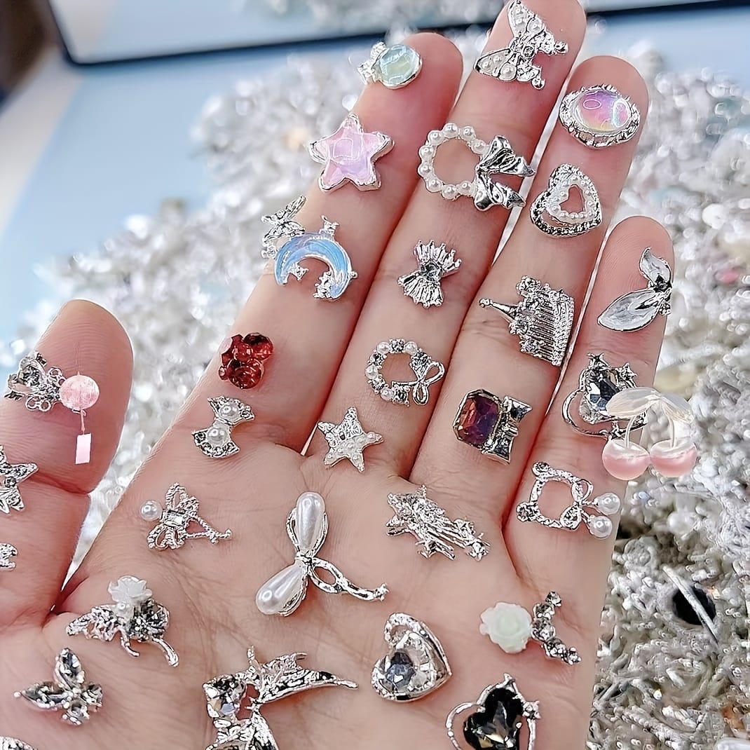 KissICON KissIcon Metal Nail Art Set 100pcs Mixed Flower