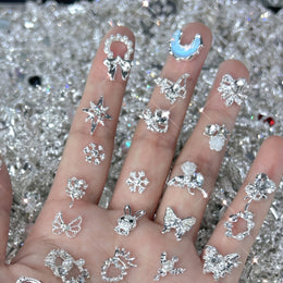 KissICON KissIcon Metal Nail Art Set 100pcs Mixed Flower