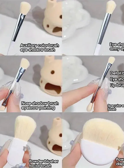 KissICON KissIcon Mini Makeup Brushes Set 6Pcs - Portable