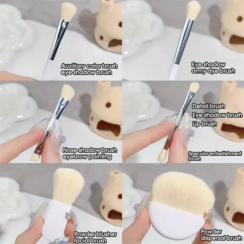 KissICON KissIcon Mini Makeup Brushes Set 6Pcs - Portable