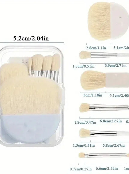 KissICON KissIcon Mini Makeup Brushes Set 6Pcs - Portable