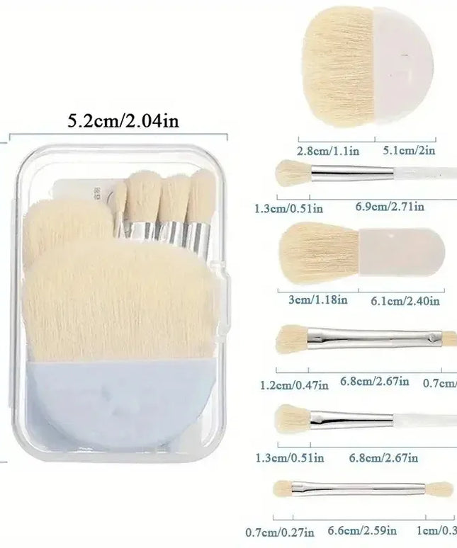 KissICON KissIcon Mini Makeup Brushes Set 6Pcs - Portable