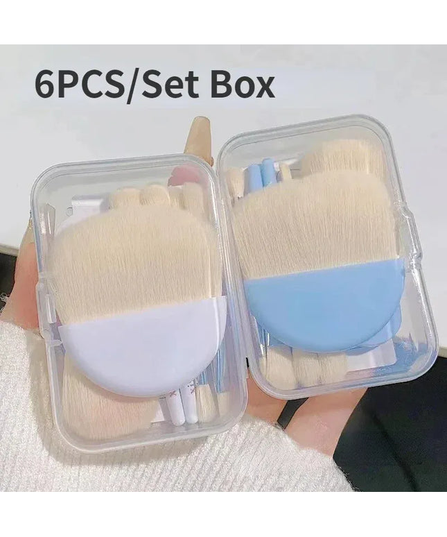 KissICON KissIcon Mini Makeup Brushes Set 6Pcs - Portable