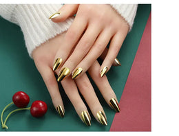 KissICON KissIcon Mirror Nails - Metal Effect Adhesive Almond