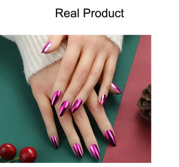 KissICON KissIcon Mirror Nails - Metal Effect Adhesive Almond