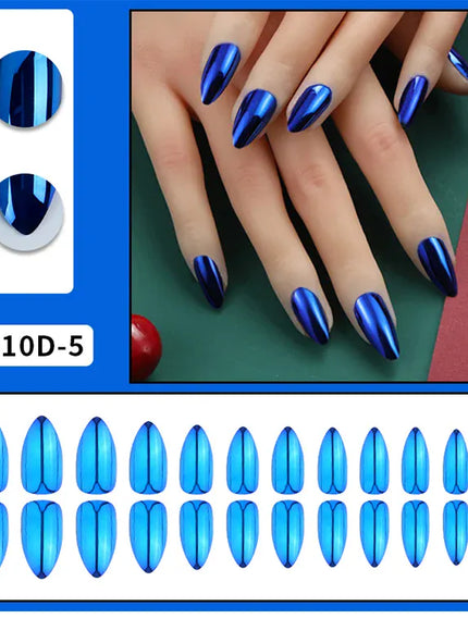 KissICON KissIcon Mirror Nails - Metal Effect Adhesive Almond