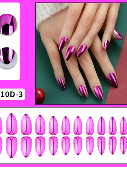 KissICON KissIcon Mirror Nails - Metal Effect Adhesive Almond