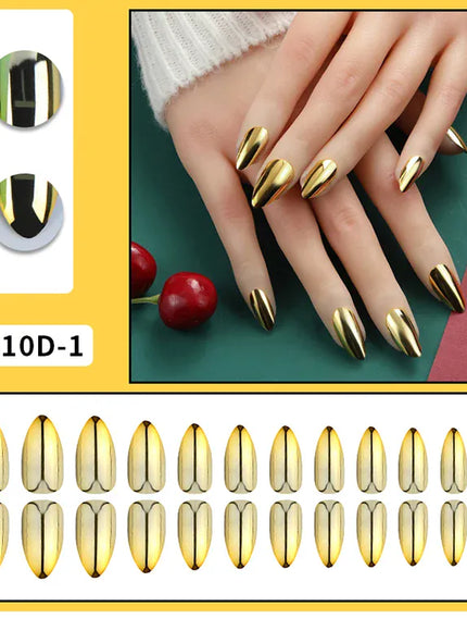 KissICON KissIcon Mirror Nails - Metal Effect Adhesive Almond