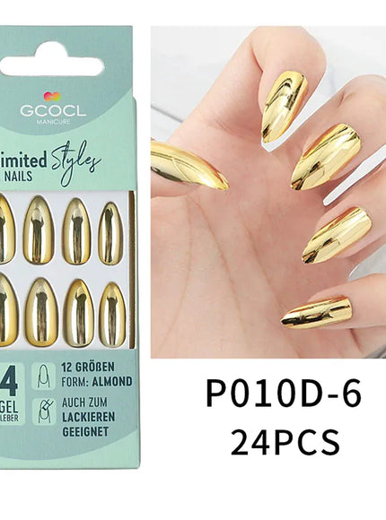 KissICON KissIcon Mirror Nails - Metal Effect Adhesive Almond