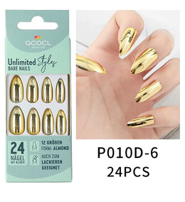 KissICON KissIcon Mirror Nails - Metal Effect Adhesive Almond