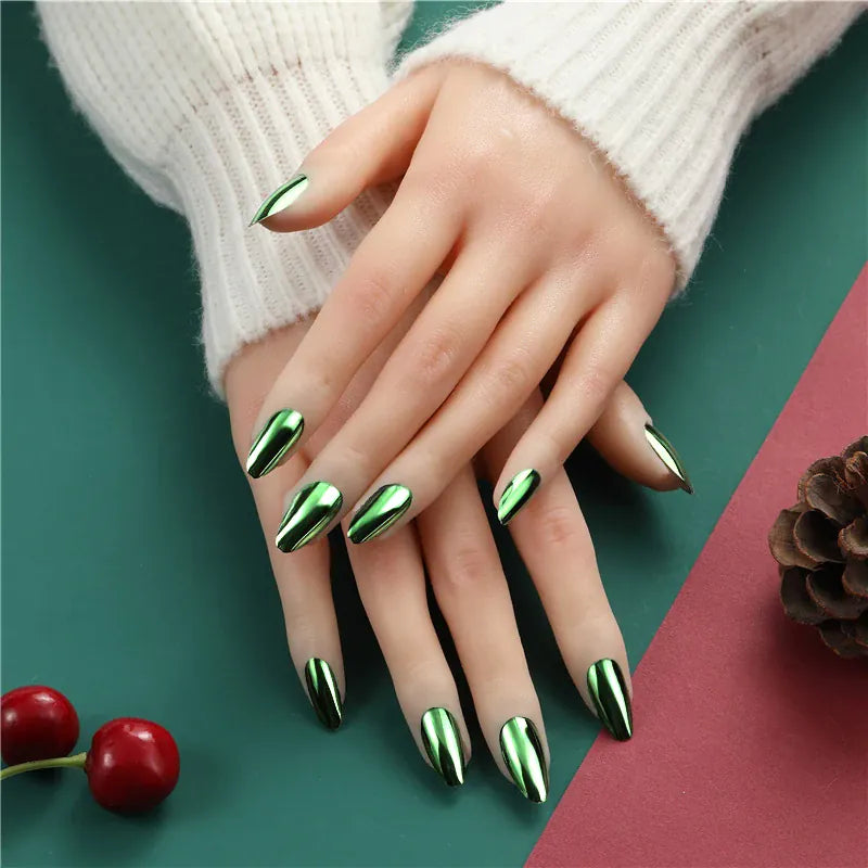 KissICON KissIcon Mirror Nails - Metal Effect Adhesive Almond