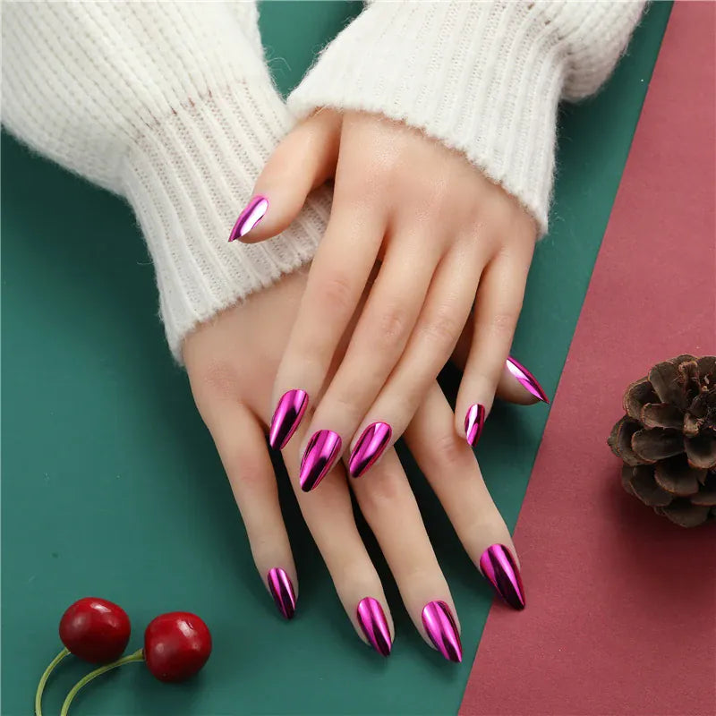 KissICON KissIcon Mirror Nails - Metal Effect Adhesive Almond