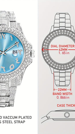 jkthpu-45 KissIcon MISSFOX Ice Blue Rhinestone Quartz Watches - Shine