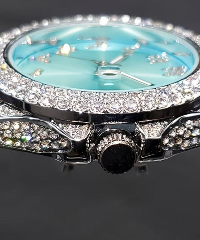 jkthpu-45 KissIcon MISSFOX Ice Blue Rhinestone Quartz Watches - Shine