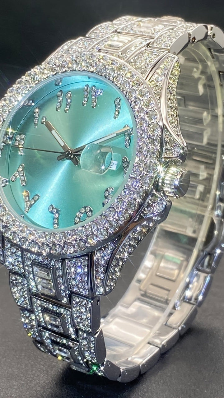 KissIcon MISSFOX Ice Blue Rhinestone Quartz Watches - Shine