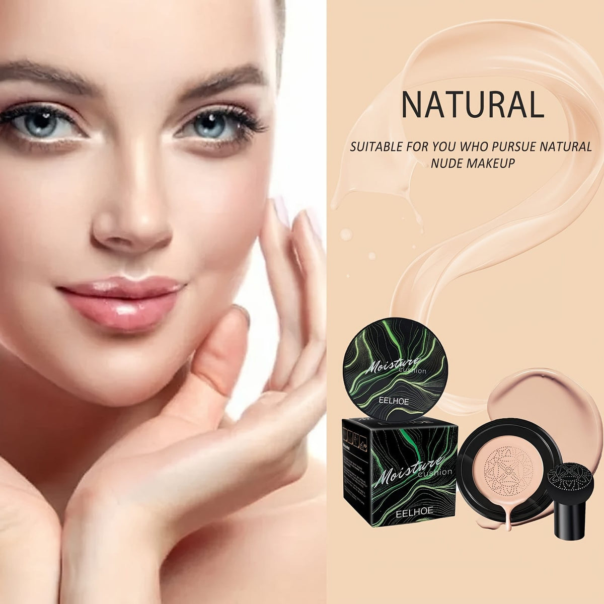 jkthpu-45 KissIcon Mushroom Head Air Cushion Concealer - Long