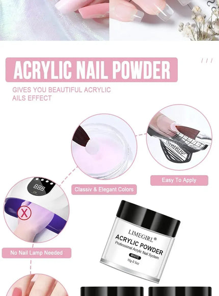 KissICON KissIcon Nail Acrylic Powder Set - Crystal Glitter