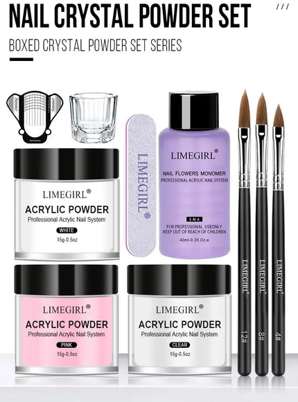 KissICON KissIcon Nail Acrylic Powder Set - Crystal Glitter