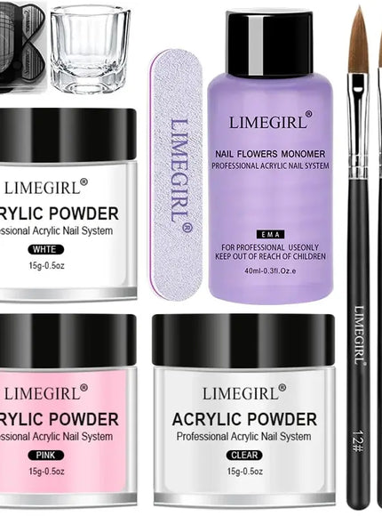 KissICON KissIcon Nail Acrylic Powder Set - Crystal Glitter