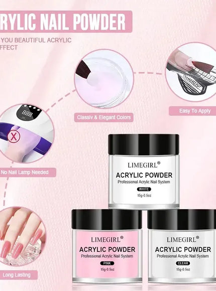 KissICON KissIcon Nail Acrylic Powder Set - Crystal Glitter