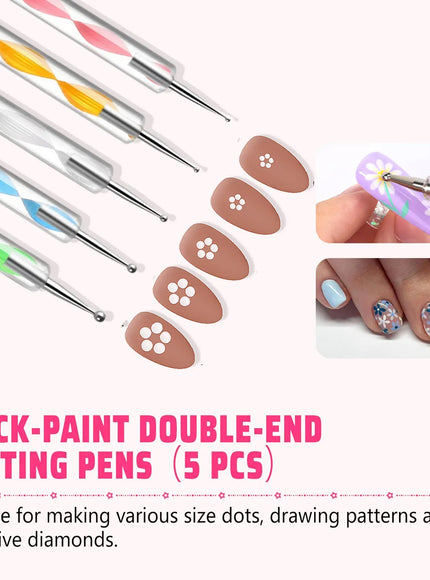 KissICON KissIcon Nail Art Brush Palette Dotting Pen Set