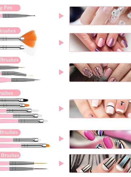 KissICON KissIcon Nail Art Brush Palette Dotting Pen Set