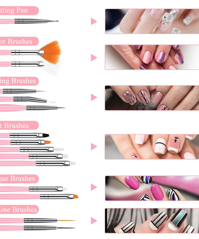 KissICON KissIcon Nail Art Brush Palette Dotting Pen Set