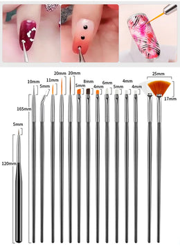 KissICON KissIcon Nail Art Brush Set - Versatile Design