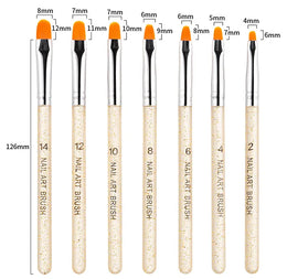 KissICON KissIcon Nail Art Brush Set - Versatile Design