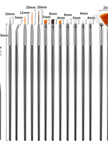 KissICON KissIcon Nail Art Brush Set - Versatile Design
