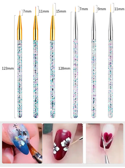 KissICON KissIcon Nail Art Brush Set - Versatile Design
