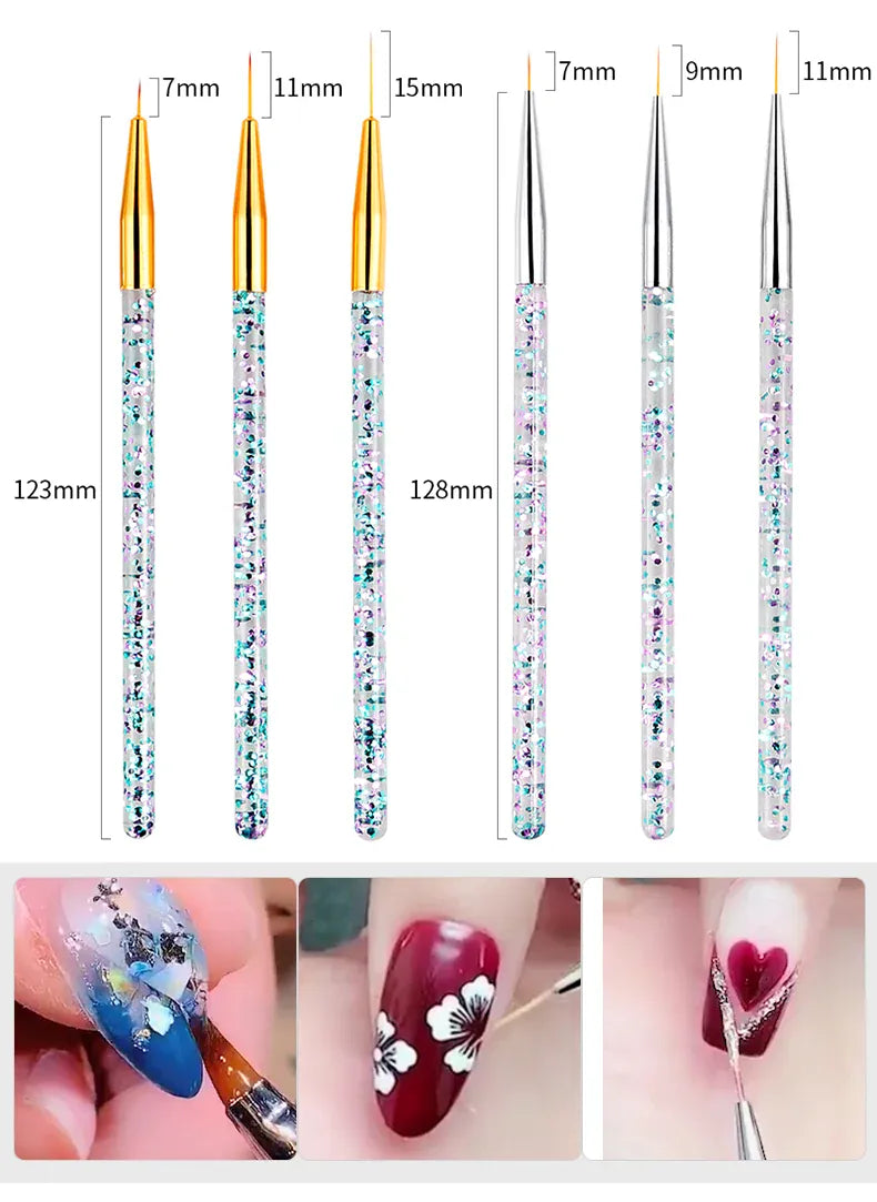 KissICON KissIcon Nail Art Brush Set - Versatile Design