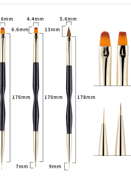 KissICON KissIcon Nail Art Brush Set - Versatile Design