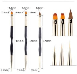 KissICON KissIcon Nail Art Brush Set - Versatile Design