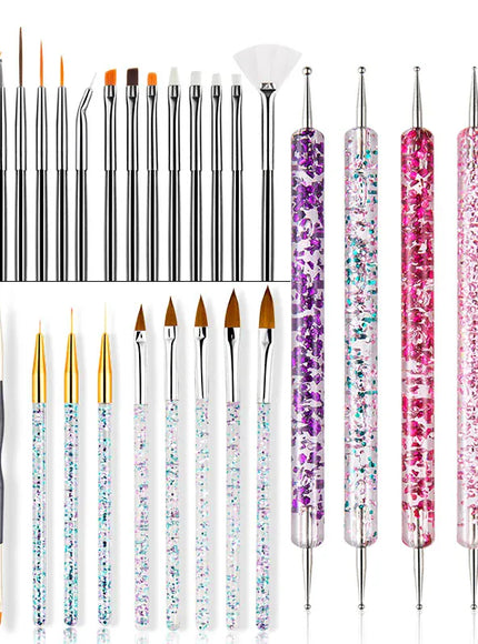 KissICON KissIcon Nail Art Brush Set - Versatile Design