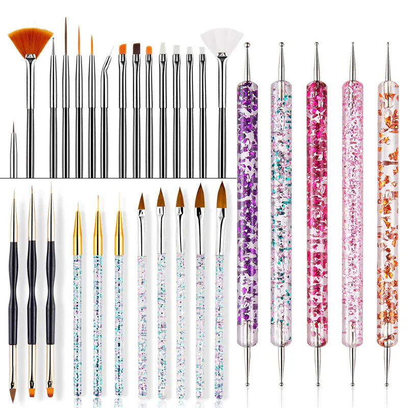 KissICON KissIcon Nail Art Brush Set - Versatile Design