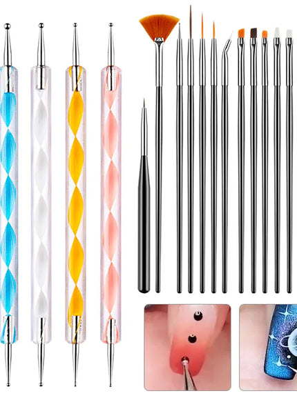 KissICON KissIcon Nail Art Brush Set - Versatile Design